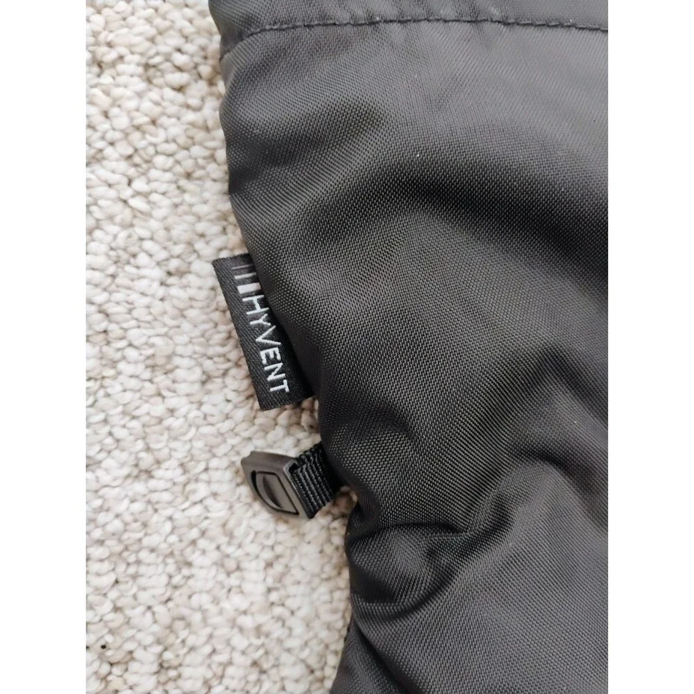North Face Hyvent Skiing Mittens Medium Black Adjustable Strap Waterproof